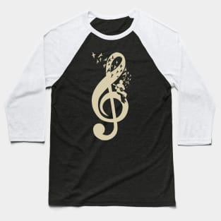 Treble Clef - Music Banjo - Vintage Baseball T-Shirt